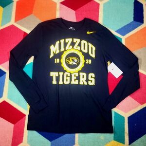 Nike Missouri Tigers Mizzou Long Sleeve Black T‎ Shirt College NCAA